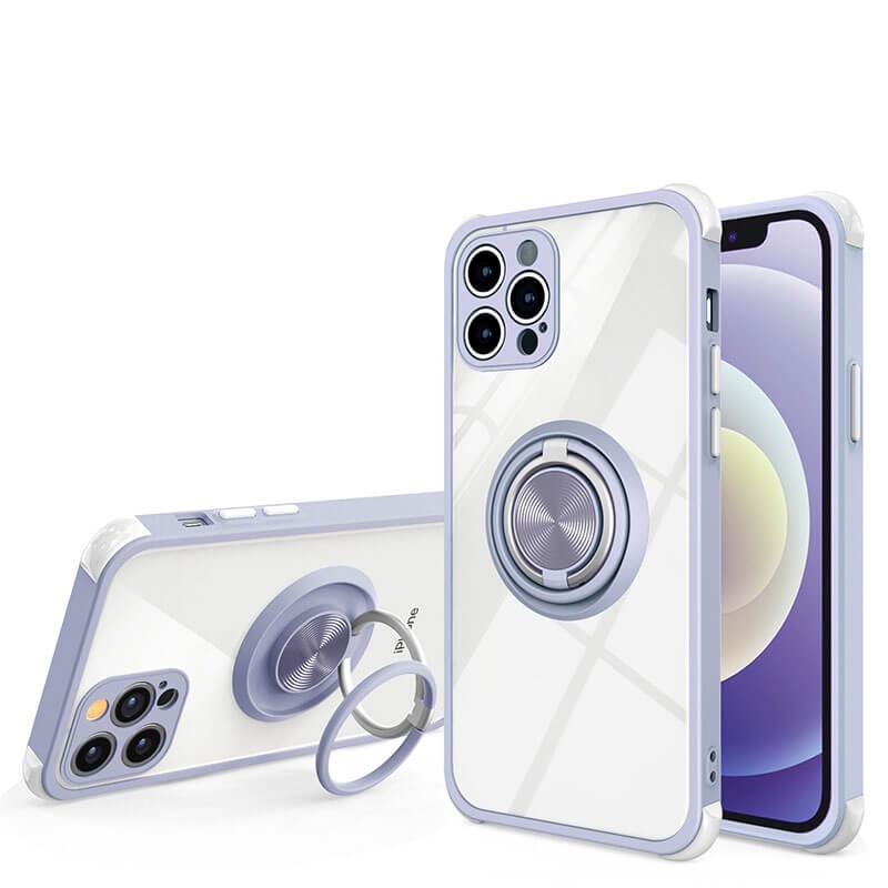 Creative Double Ring Bracket Four-corner Anti-fall Cover For iPhone - {{ shop_name}} pphonecover