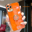 Luxury Electroplated Gold Plating Glitter Case with Ring Holder For iPhone 12Pro MAX 11 Pro XS MAX XR 7 8 Plus - {{ shop_name}} varyfun