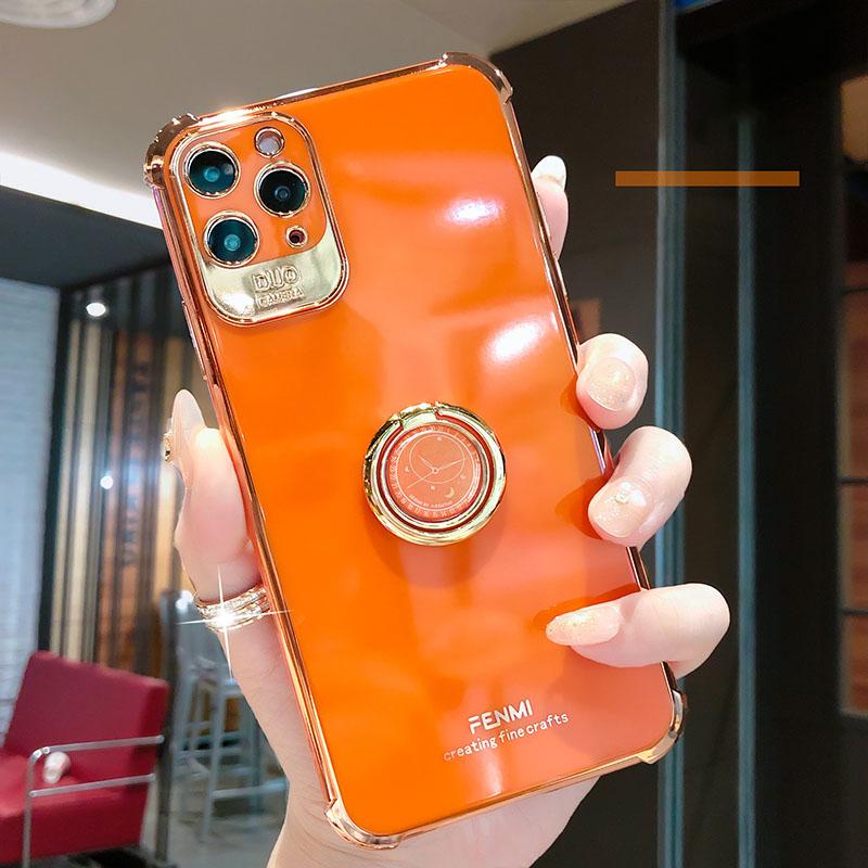 Luxury Electroplated Gold Plating Glitter Case with Ring Holder For iPhone 12Pro MAX 11 Pro XS MAX XR 7 8 Plus - {{ shop_name}} varyfun
