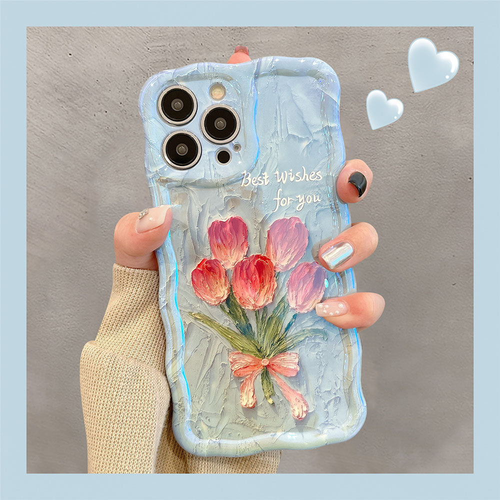 Premium Oil Painting Flower iPhone Case - {{ shop_name}} varyfun