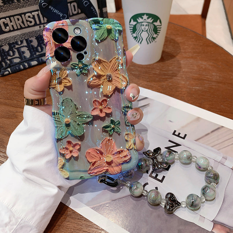 Advanced Sense Oil Painting Flower iPhone Case - {{ shop_name}} varyfun