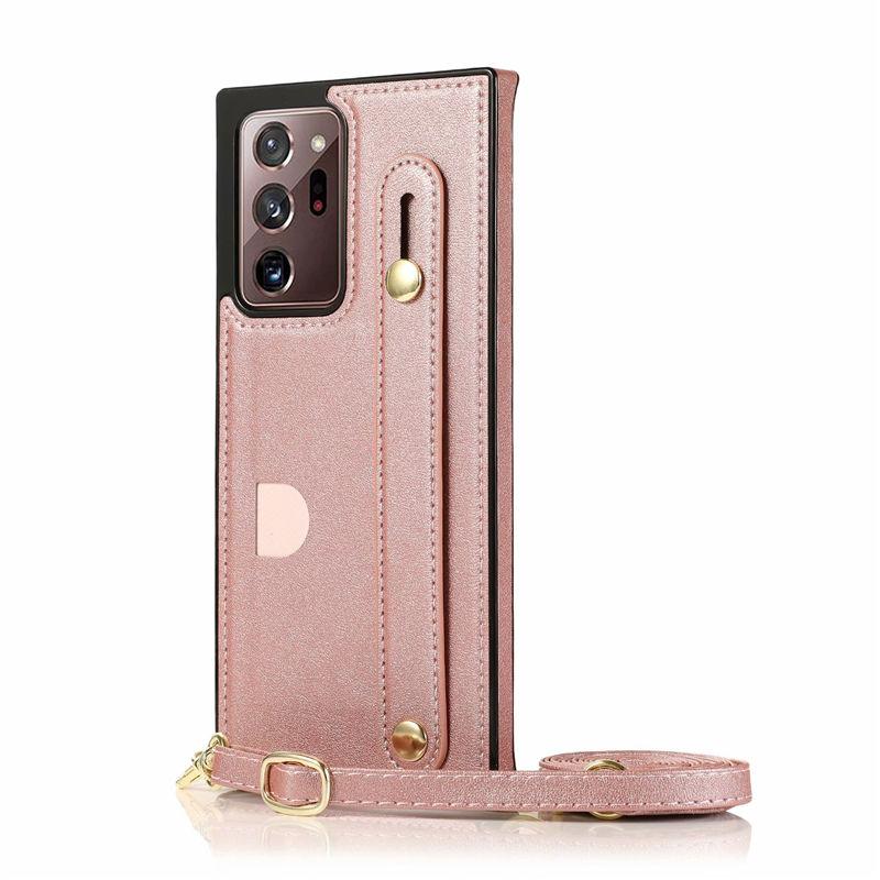 Luxury Brand Leather Stand Holder Square Case For Samsung Galaxy S21 S20 S10 Ultra Plus FE Note20 10 A71 A51 Cover - {{ shop_name}} varyfun