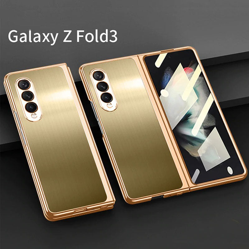 Samsung Galaxy Z Fold 3 Magnetic Brushed Metal Anti-fall Protective Cover - {{ shop_name}} Varyfun