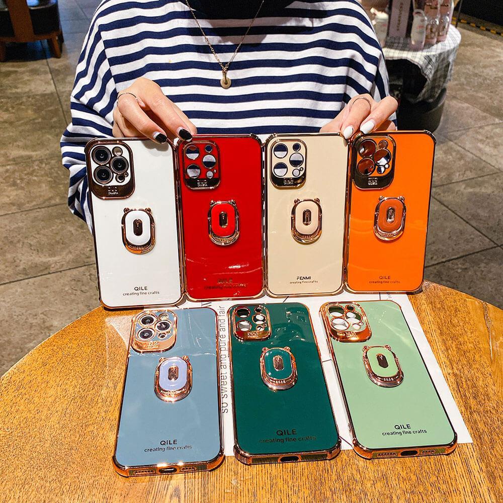Luxury Electroplating Stand Ring Holder Phone Case With Finger Ring for iPhone 12 Pro MAX 11 Pro XS XR X SE 6 6s 7 8 Plus 12Mini - {{ shop_name}} Varyfun