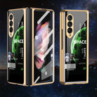Tempered Glass Plating Case For Samsung Galaxy Z Fold 3 2 5G With Outer Screen Film - {{ shop_name}} varyfun