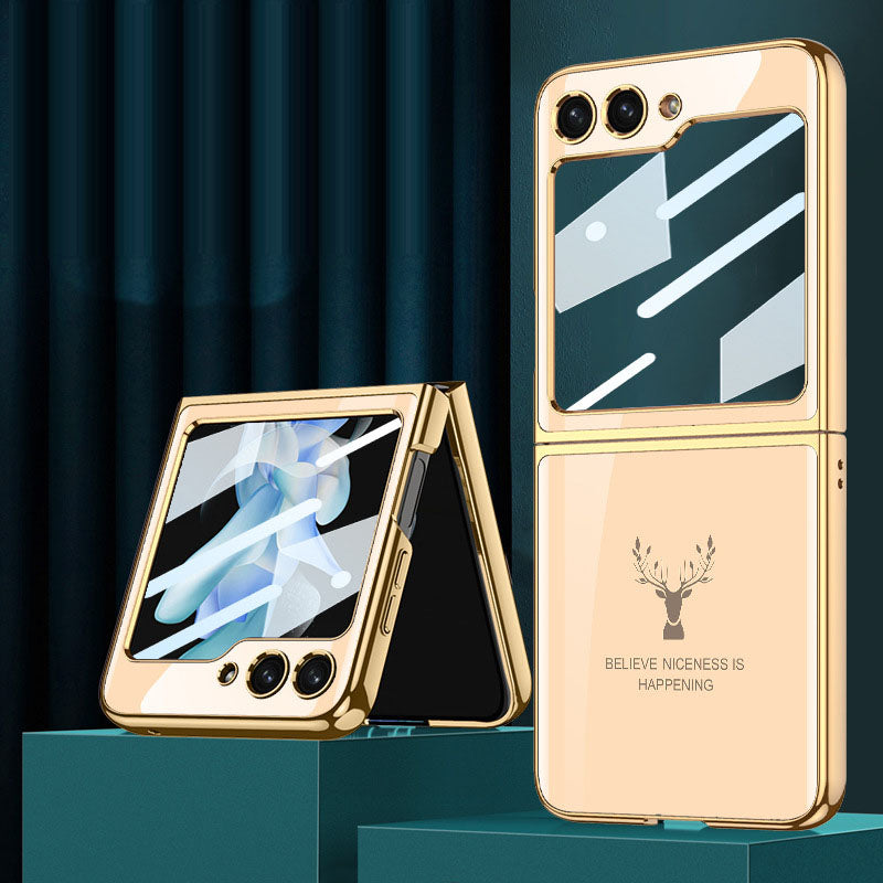 Samsung Galaxy Z Flip5 Electroplating Deer Pattern Case ultra-thin Drop-proof Case - mycasety2023 Mycasety