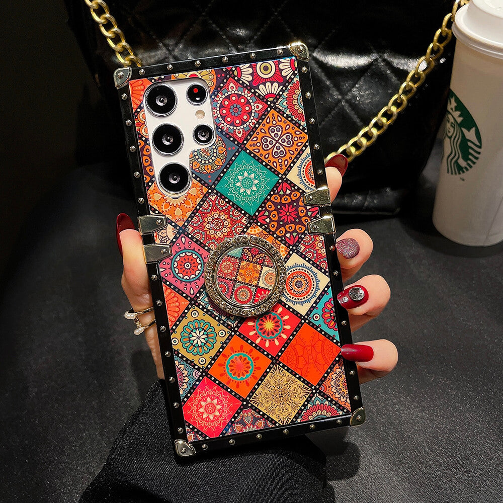 Vintage Bohemian Ring Case With Lanyard for Samsung Galaxy S23 Ultra - {{ shop_name}} varyfun