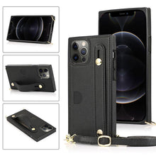 Load image into Gallery viewer, 2021 Luxury Brand Leather Stand Holder Square Case For iPhone 12 Pro Max Mini 11 XS XR 6 7 8 Plus SE 2020 Cover - {{ shop_name}} varyfun
