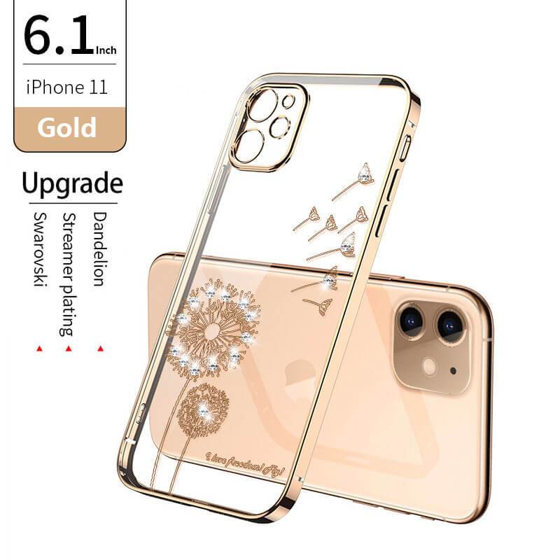2021 Dandelion Diamonds Electroplating Case For iPhone 12 Pro Max Mini 11 XS XR 7 8 Plus SE 2020 Cover - {{ shop_name}} varyfun