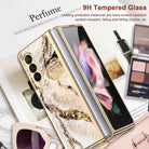 Natural Marble Glass Case For Samsung Galaxy Z Fold 3 5G - {{ shop_name}} varyfun