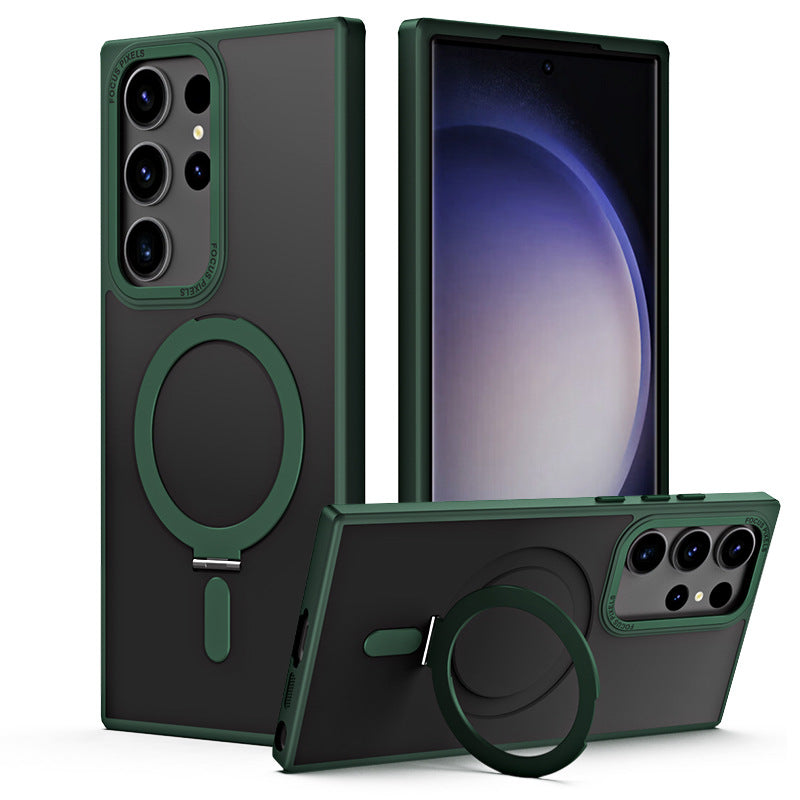 Invisible Magnetic MagSafe Bracket Anti-fall Phone Case For Samsung Galaxy S23 Ultra Plus Support Wireless Charging - mycasety2023 Mycasety