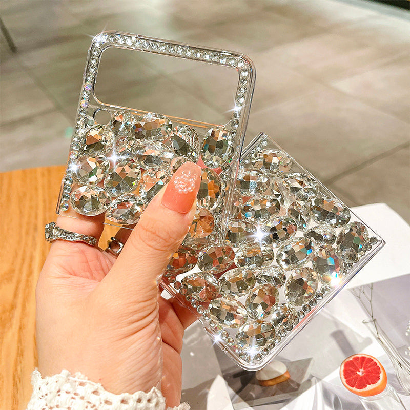 Luxurious Transparent Diamond For Samsung Galaxy Z Flip3/4 Case - mycasety2023 Mycasety