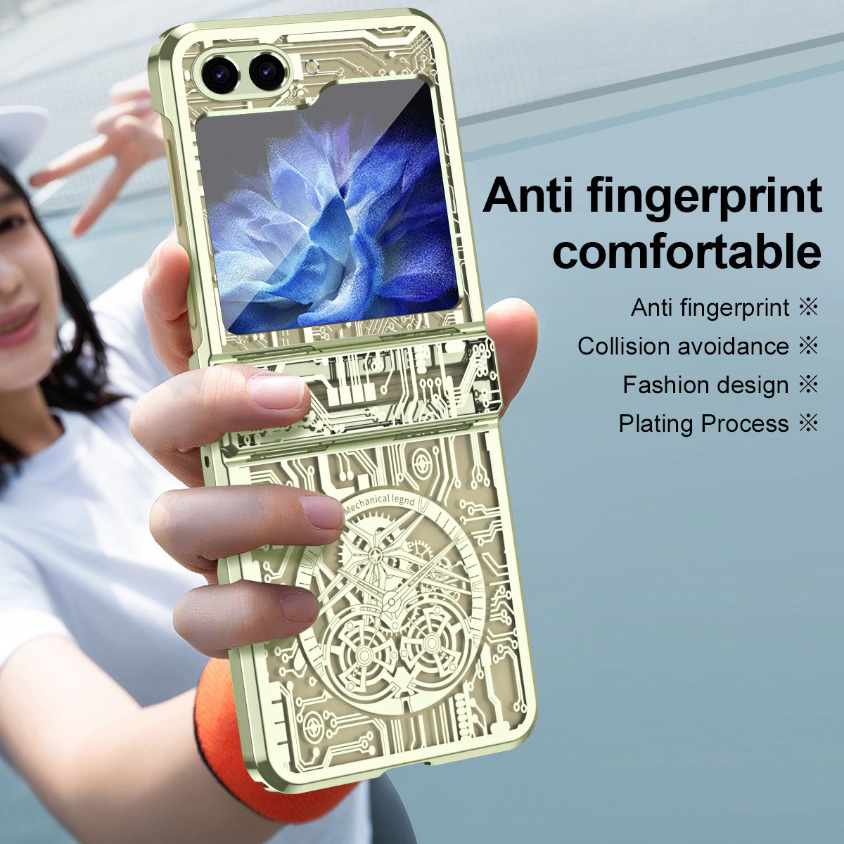 Cyberpunk Style Phone Case For Samsung Galaxy Z Flip5 Flip4 Flip3 5G