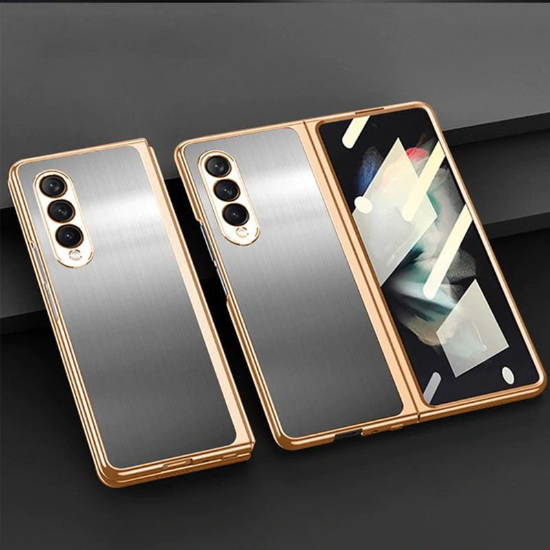 Samsung Galaxy Z Fold 3 Magnetic Brushed Metal Anti-fall Protective Cover - {{ shop_name}} Varyfun