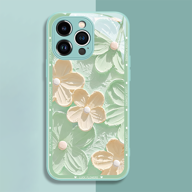 Oil Painting Liquid Glass iPhone Case - mycasety2023 Mycasety