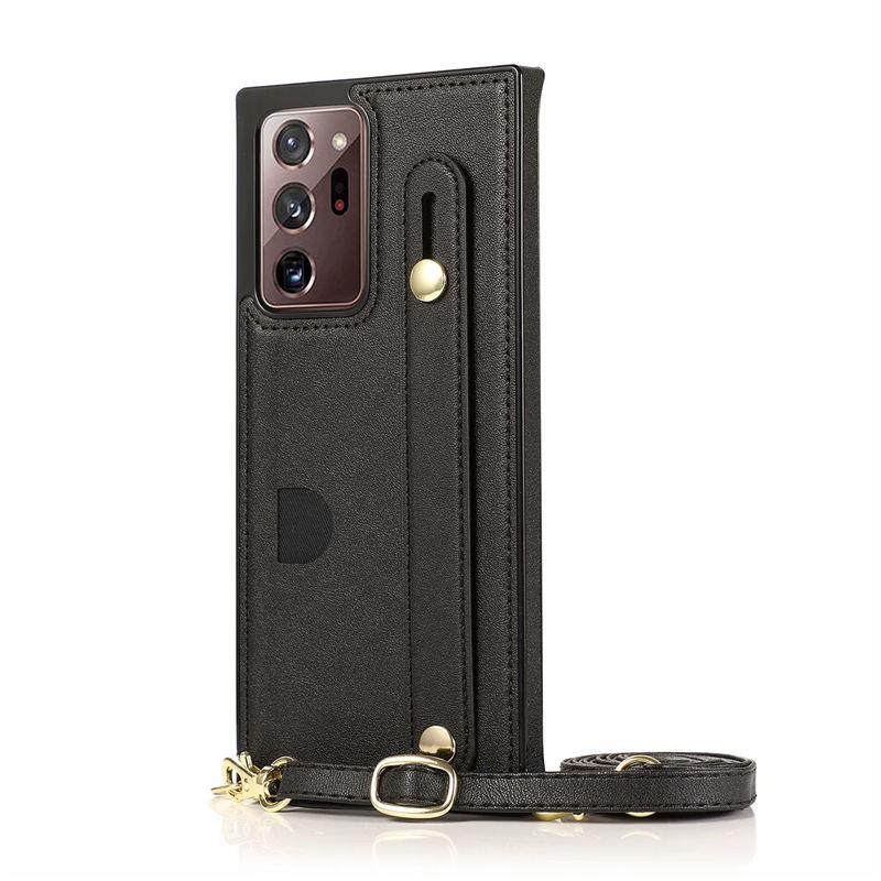 Luxury Brand Leather Stand Holder Square Case For Samsung Galaxy S21 S20 S10 Ultra Plus FE Note20 10 A71 A51 Cover - {{ shop_name}} varyfun