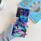 2022 Laser Marble Pattern Ring Holder Protective Cover For Samsung Galaxy - {{ shop_name}} varyfun