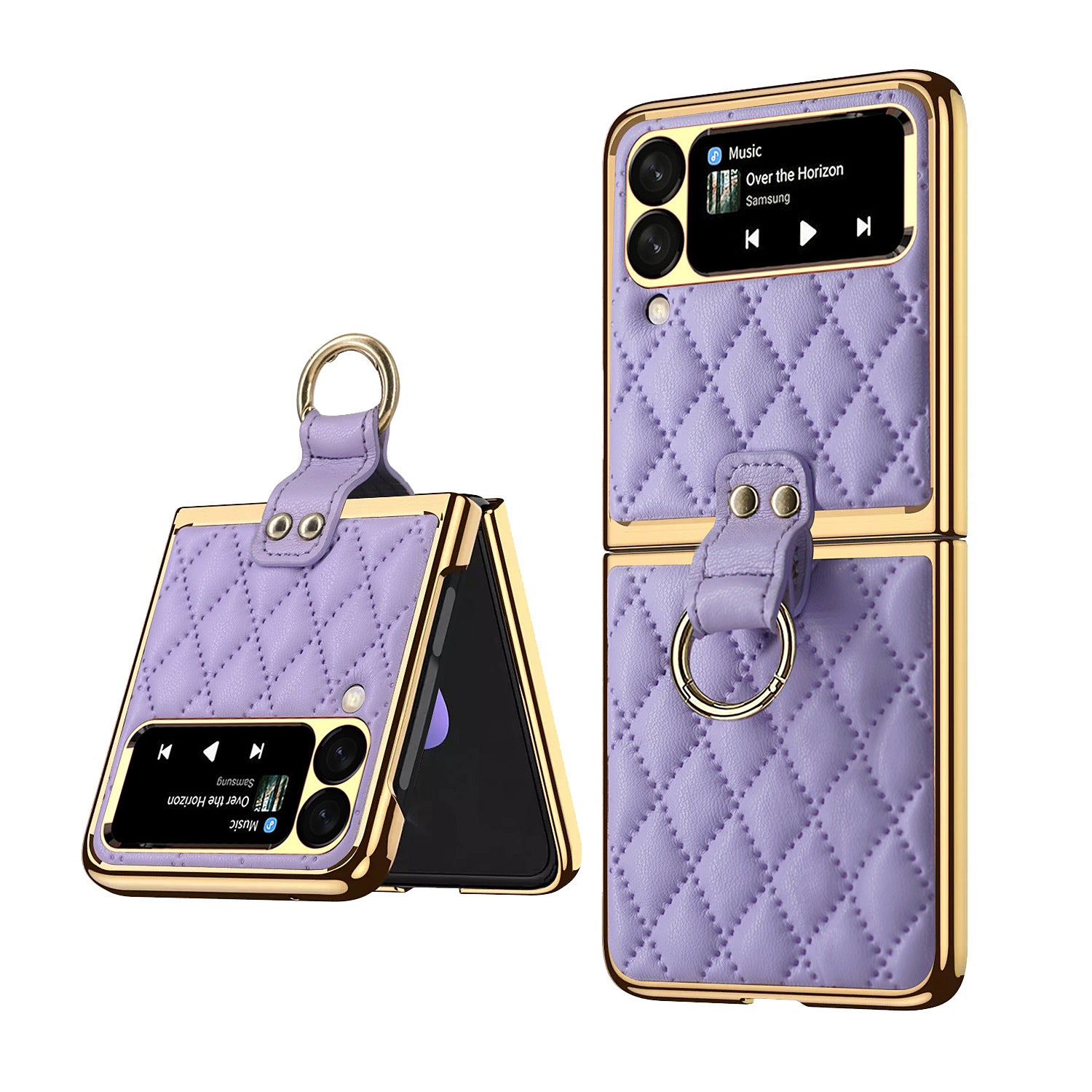 Electorplated Leather Soft Shell For Samsung Galaxy S23 Ultra Z Flip3/4 Fold3/4 Series - {{ shop_name}} varyfun