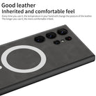 Electroplated Leather Phone Case With MagSafe Charging Coil For Samsung Galaxy S23 Series - {{ shop_name}} varyfun