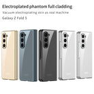 Electroplated Phantom Galaxy Z Fold 5 Case with Front Screen Tempered Glass Protector & Ring - mycasety2023 Mycasety