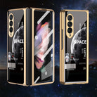 Tempered Glass Plating Case For Samsung Galaxy Z Fold 3 2 5G With Outer Screen Film - {{ shop_name}} varyfun