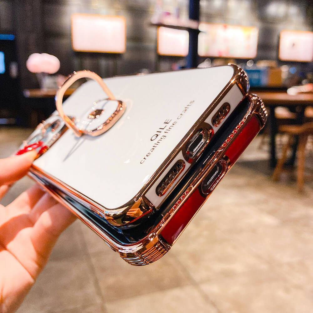 Luxury Electroplating Stand Ring Holder Phone Case With Finger Ring for iPhone 12 Pro MAX 11 Pro XS XR X SE 6 6s 7 8 Plus 12Mini - {{ shop_name}} Varyfun