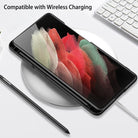 Ultra-thin Matte Magnetic Holder S Pen Slot Phone Case For S21 Ultra With Pen - {{ shop_name}} Dealggo.com