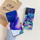 2021 Laser Marble Pattern Ring Holder Protective Cover For Samsung S21 S20 S10 A72 A52 A42 A32 - {{ shop_name}} pphonecover
