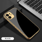Luxury Baroque Style Carving Edge Protection Tempered Glass Case For iPhone 12 - {{ shop_name}} EasyOutdoor
