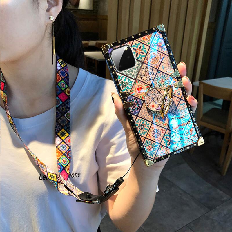 High Quality Bohemian Lanyard Ring Phone Case For iPhone Samsung - {{ shop_name}} varyfun