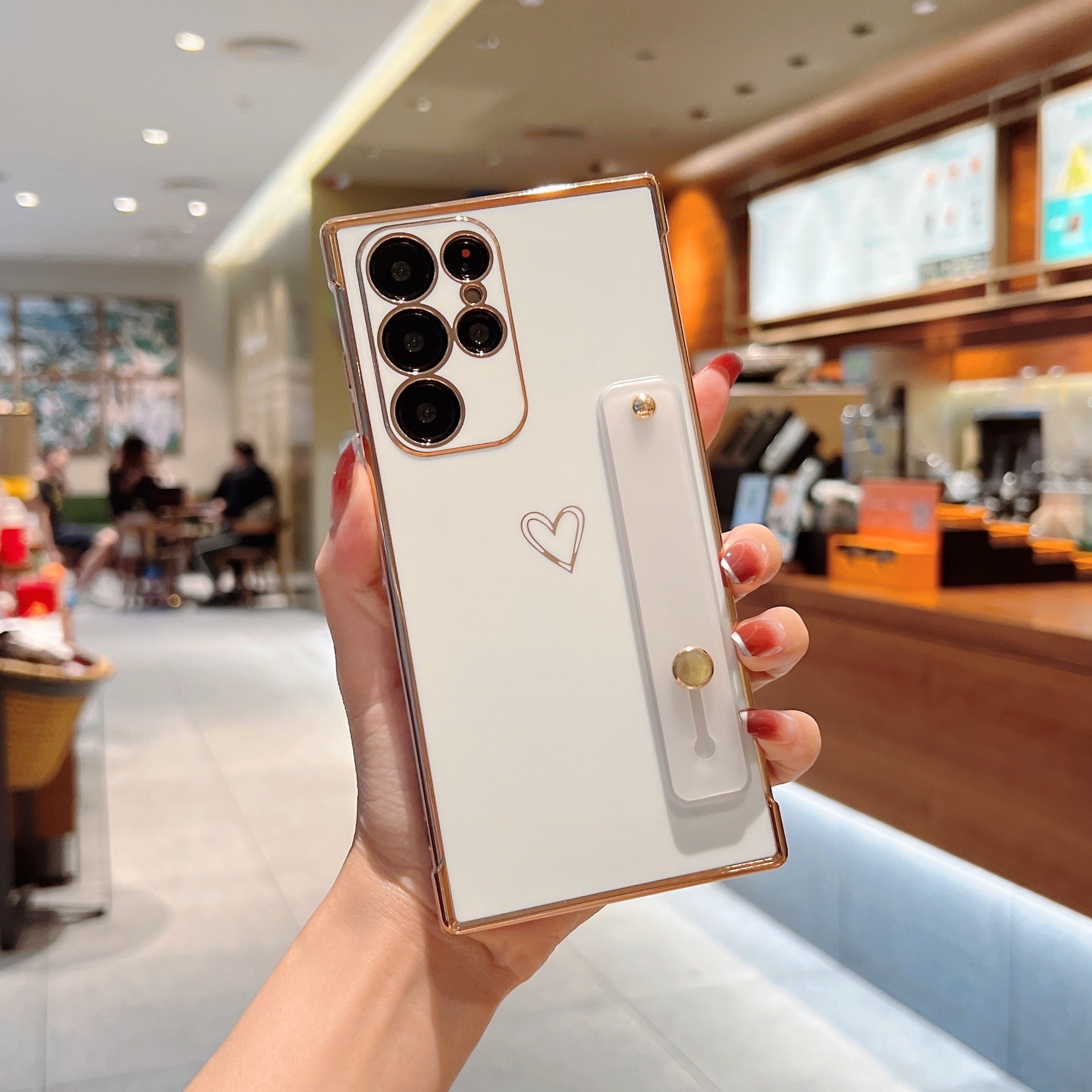 Lovely Electroplating Protective Phone Case With Stand Holder For Samsung - {{ shop_name}} varyfun