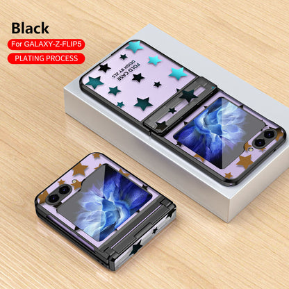 Electroplating Star Phone Case For Samsung Galaxy Z Flip5 Flip4 Flip3 5G