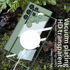 Electroplated Clear Phone Case With Magnetic MagSafe Charging Coil For Samsung Galaxy S23 Ultra Plus - {{ shop_name}} varyfun