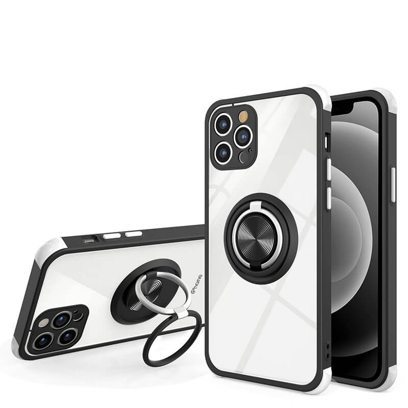 Creative Double Ring Bracket Four-corner Anti-fall Cover For iPhone - {{ shop_name}} pphonecover