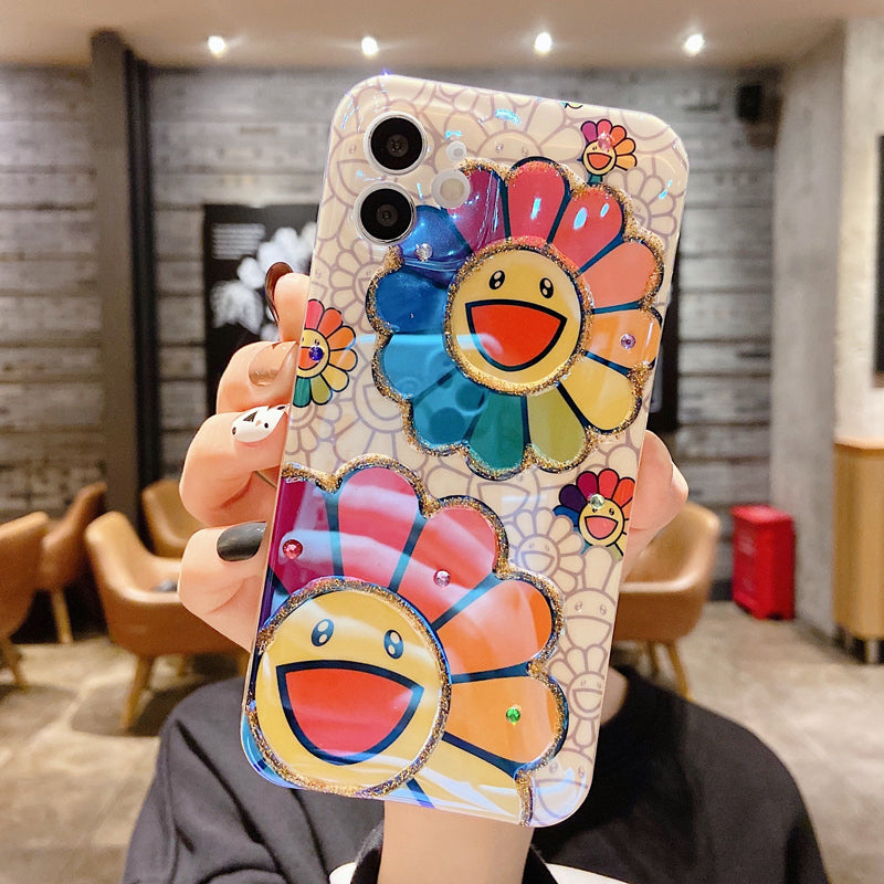 Sunflower Smiley Face iPhone Case - mycasety2023 Mycasety