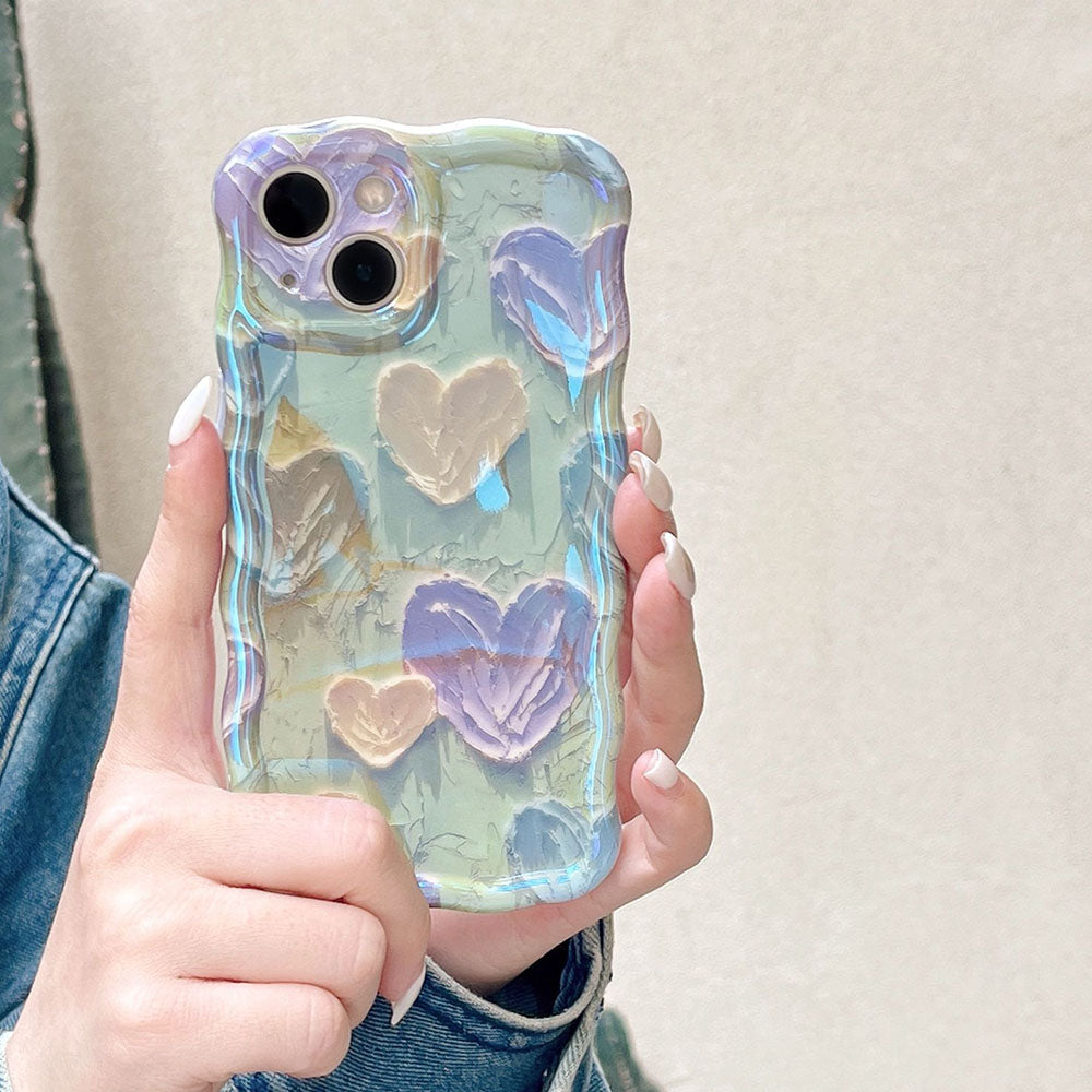 Oil painting heart iPhone case - {{ shop_name}} varyfun