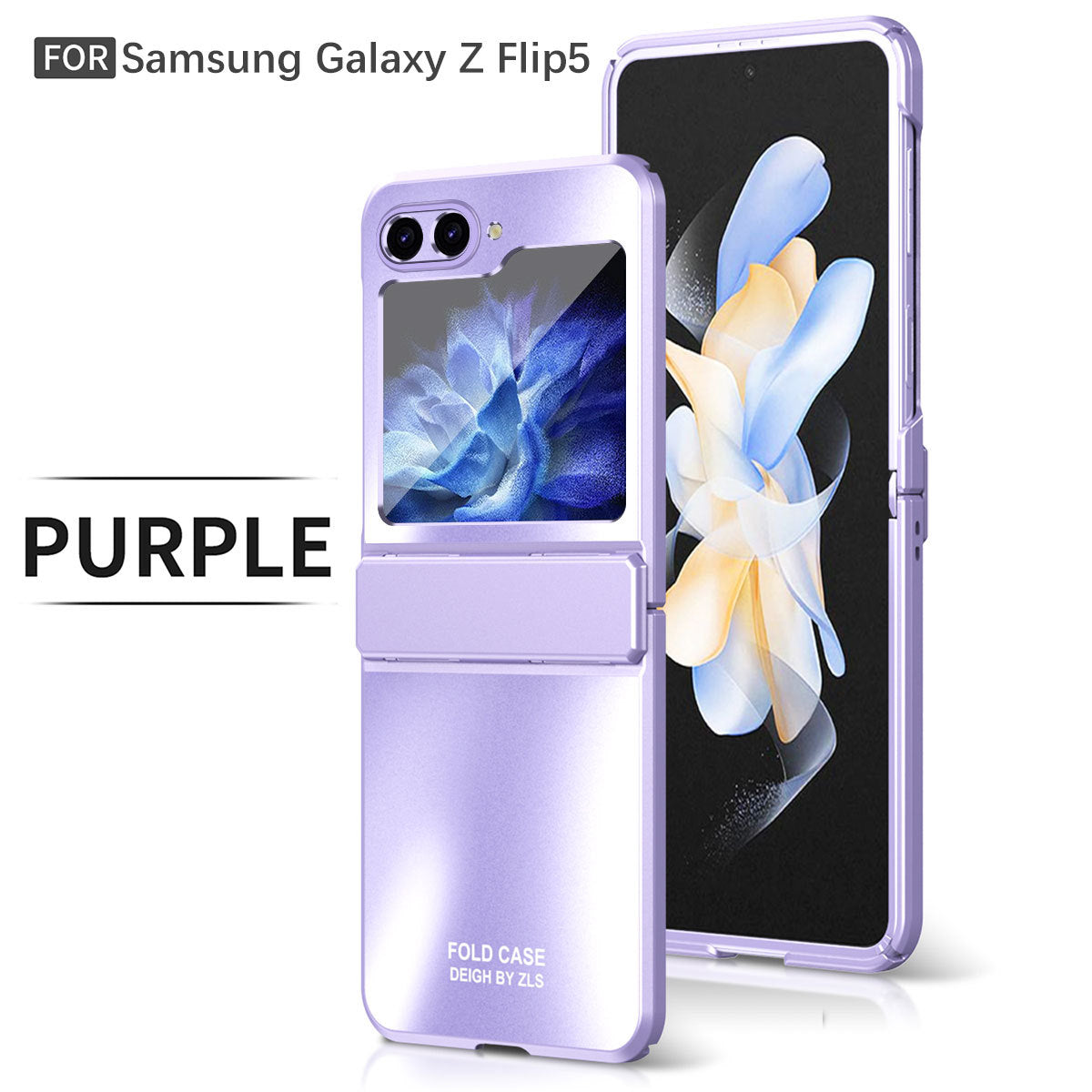 Frosted Plating Phone Case For Samsung Galaxy Z Flip5 Flip4 Flip3 5G