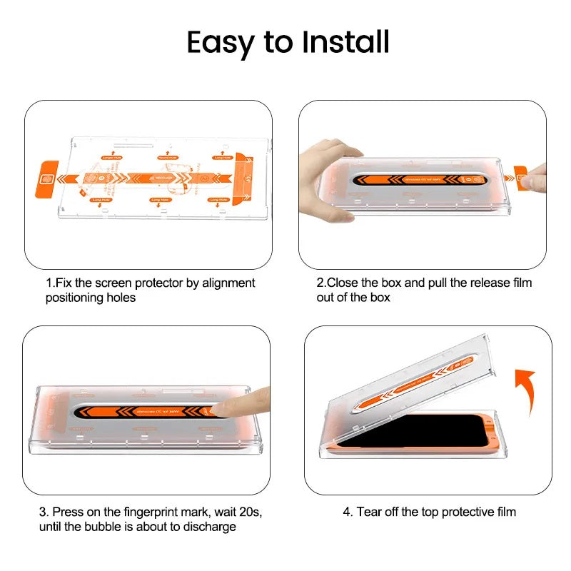 HD Transparent Screen Protector For iPhone With Dust-free Film Cabin - {{ shop_name}} varyfun