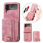 Wallet Case For Samsung Galaxy Z Flip4 Flip3 with Detachable Card Slot Kickstand Zipper - {{ shop_name}} varyfun