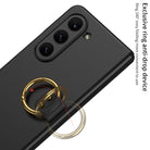 Electroplated Slim Samsung Galaxy Z Fold 5 Case with Front Screen Tempered Glass Protector & Ring - mycasety2023 Mycasety