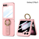 Samsung Galaxy Z Flip 5 Case with Tempered Glass Protector and Wrist Strap Bracelet - mycasety2023 Mycasety