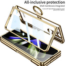 Transparent Samsung Galaxy Z Fold5 Plated Phantom Case with Exclusive Ring - mycasety2023 Mycasety