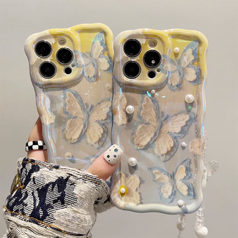 Oil Painting Gradient Butterfly iPhone Case - {{ shop_name}} varyfun