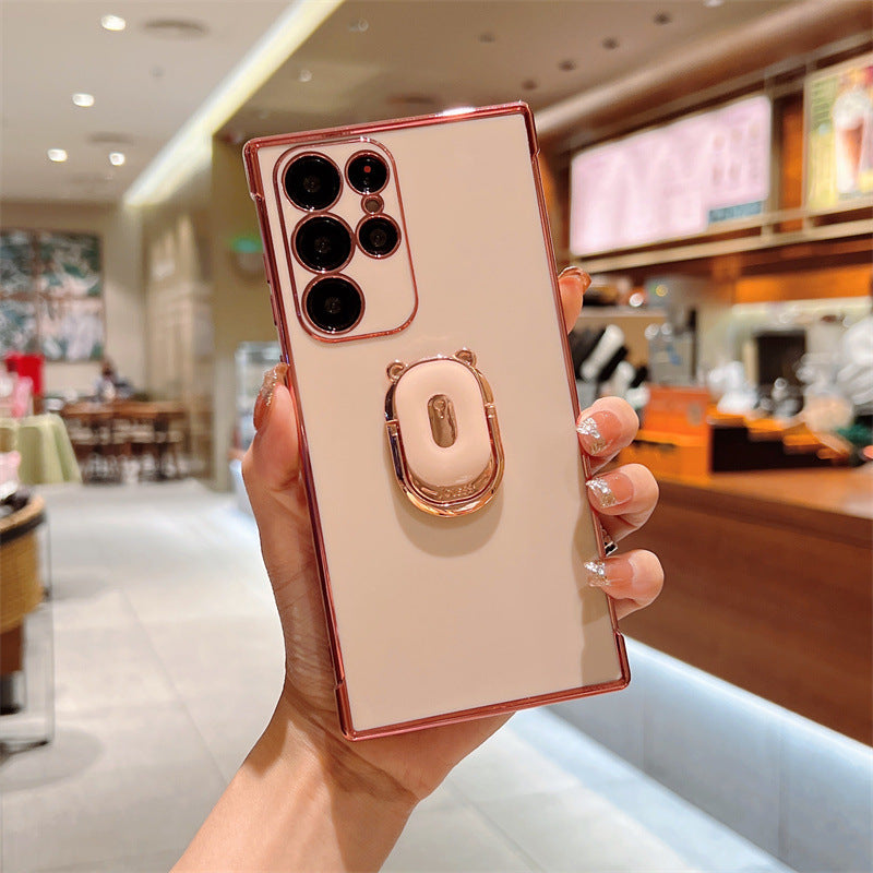 Luxury Electroplating Stand Ring Holder Phone Case With Finger Ring For Samsung - {{ shop_name}} varyfun