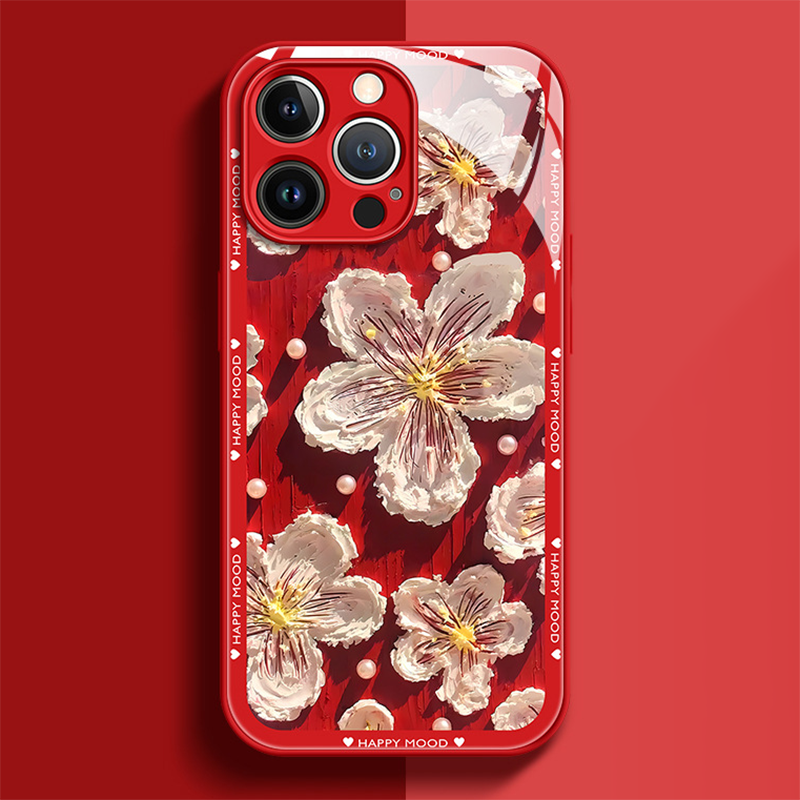 Ins Hot Oil Painting Flower iPhone Case - {{ shop_name}} varyfun