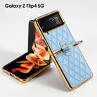Luxury Leather Electroplating Diamond Protective Cover For Samsung Galaxy Z Flip 4 5G - {{ shop_name}} varyfun