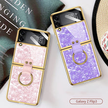 Load image into Gallery viewer, Electroplating Ring Bracket Suitable For Samsung Galaxy Z Flip3/4/5  Case
