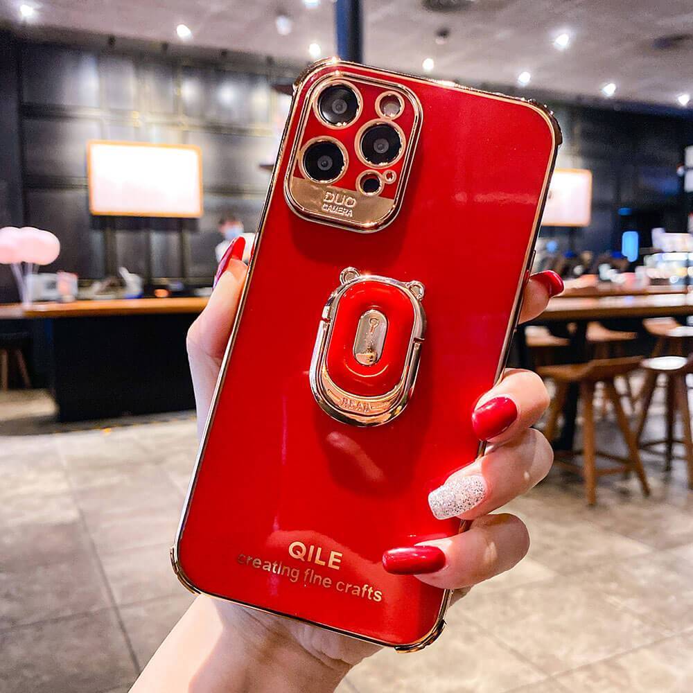 Luxury Electroplating Stand Ring Holder Phone Case With Finger Ring for iPhone 12 Pro MAX 11 Pro XS XR X SE 6 6s 7 8 Plus 12Mini - {{ shop_name}} Varyfun