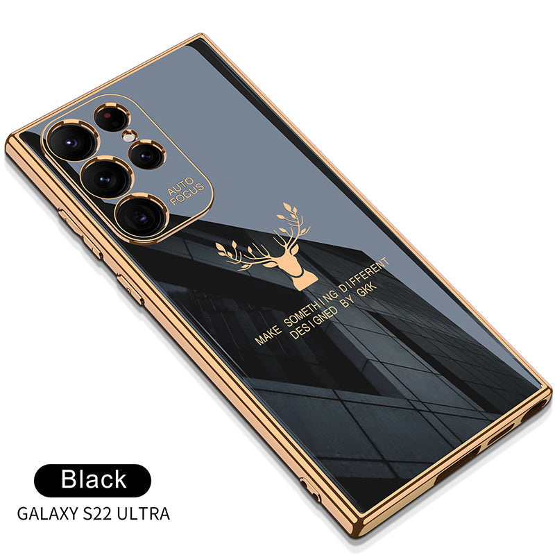 2022 Luxury Deer Pattern Camera All-inclusive Electroplating Process Soft Case For Samsung Galaxy S22 Ultra Plus - {{ shop_name}} varyfun