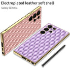 Electorplated Leather Soft Shell For Samsung Galaxy S23 Ultra Z Flip3/4 Fold3/4 Series - {{ shop_name}} varyfun